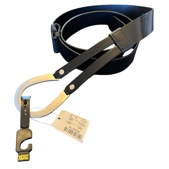 CJ Banks Accessories - CJ Banks Black and Silver Woman’s Belt 2X/3X